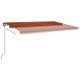 Toldo automático LED sensor de viento naranja y marrón 5x3 m de vidaXL, Toldos - Ref: Foro24-3070195, Precio: 777,86 €, Descu...