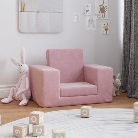 Pink soft plush children's sofa bed by vidaXL, Baby and Toddler Furniture - Ref: Foro24-341826, Price: 39,34 €, Discount: %