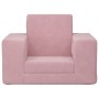 Sofá cama para niños felpa suave rosa de vidaXL, Mobiliario para bebés y niños pequeños - Ref: Foro24-341826, Precio: 39,99 €...