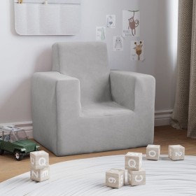 Sofá para niños felpa suave gris claro de vidaXL, Mobiliario para bebés y niños pequeños - Ref: Foro24-341834, Precio: 22,17 ...