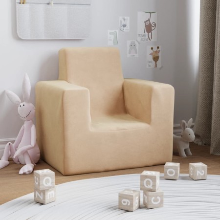 Cremefarbenes, weiches Plüsch-Kindersofa von vidaXL, Baby- und Kleinkindmöbel - Ref: Foro24-341836, Preis: 21,04 €, Rabatt: %