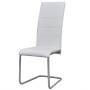 Cantilever dining chairs 4 units white synthetic leather by vidaXL, dining chairs - Ref: Foro24-242288, Price: 221,10 €, Disc...