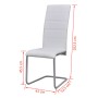 Cantilever dining chairs 4 units white synthetic leather by vidaXL, dining chairs - Ref: Foro24-242288, Price: 221,10 €, Disc...