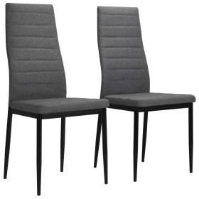 Sillas de comedor 2 unidades tela gris claro de vidaXL, Sillas de comedor - Ref: Foro24-246181, Precio: 82,34 €, Descuento: %