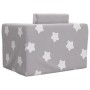 Sofá cama infantil felpa suave gris claro con estrellas de vidaXL, Mobiliario para bebés y niños pequeños - Ref: Foro24-34184...