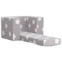 Sofá cama infantil felpa suave gris claro con estrellas de vidaXL, Mobiliario para bebés y niños pequeños - Ref: Foro24-34184...