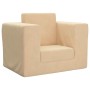 Cream soft plush children's sofa bed by vidaXL, Baby and Toddler Furniture - Ref: Foro24-341848, Price: 32,27 €, Discount: %