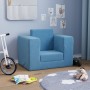 Blaues Kinderschlafsofa aus weichem Plüsch von vidaXL, Baby- und Kleinkindmöbel - Ref: Foro24-341849, Preis: 30,99 €, Rabatt: %