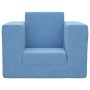 Blaues Kinderschlafsofa aus weichem Plüsch von vidaXL, Baby- und Kleinkindmöbel - Ref: Foro24-341849, Preis: 30,99 €, Rabatt: %