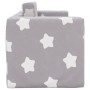 Sofá cama infantil 2 plazas felpa suave gris claro estrellas de vidaXL, Mobiliario para bebés y niños pequeños - Ref: Foro24-...