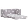 Sofá cama infantil 2 plazas felpa suave gris claro estrellas de vidaXL, Mobiliario para bebés y niños pequeños - Ref: Foro24-...