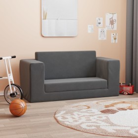 Anthrazitgraues 2-Sitzer-Kindersofa aus weichem Plüsch von vidaXL, Baby- und Kleinkindmöbel - Ref: Foro24-341853, Preis: 69,0...