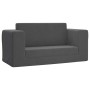 Anthrazitgraues 2-Sitzer-Kindersofa aus weichem Plüsch von vidaXL, Baby- und Kleinkindmöbel - Ref: Foro24-341853, Preis: 69,9...