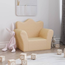 Cream soft plush children's sofa by vidaXL, Baby and Toddler Furniture - Ref: Foro24-341860, Price: 31,99 €, Discount: %