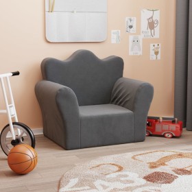 Anthrazitgraues weiches Plüsch-Kindersofa von vidaXL, Baby- und Kleinkindmöbel - Ref: Foro24-341859, Preis: 39,99 €, Rabatt: %