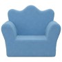 Weiches, plüschblaues Kindersofa von vidaXL, Baby- und Kleinkindmöbel - Ref: Foro24-341861, Preis: 40,67 €, Rabatt: %