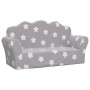 Hellgraues 2-Sitzer-Kindersofa mit weichen Plüschsternen von vidaXL, Baby- und Kleinkindmöbel - Ref: Foro24-341863, Preis: 56...