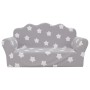 Hellgraues 2-Sitzer-Kindersofa mit weichen Plüschsternen von vidaXL, Baby- und Kleinkindmöbel - Ref: Foro24-341863, Preis: 56...