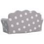 Hellgraues 2-Sitzer-Kindersofa mit weichen Plüschsternen von vidaXL, Baby- und Kleinkindmöbel - Ref: Foro24-341863, Preis: 56...