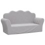 2-Sitzer-Kindersofa hellgrauer weicher Plüsch von vidaXL, Baby- und Kleinkindmöbel - Ref: Foro24-341864, Preis: 53,99 €, Raba...