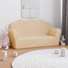 Cream Soft Plush 2 Seater Kids Sofa by vidaXL, Baby and Toddler Furniture - Ref: Foro24-341866, Price: 36,99 €, Discount: %