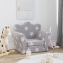 Sofá cama infantil felpa suave gris claro con estrellas de vidaXL, Mobiliario para bebés y niños pequeños - Ref: Foro24-34186...