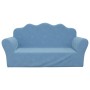 Blaues 2-Sitzer-Kindersofa aus weichem Plüsch von vidaXL, Baby- und Kleinkindmöbel - Ref: Foro24-341867, Preis: 52,59 €, Raba...