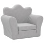 Sofá cama infantil felpa suave gris claro de vidaXL, Mobiliario para bebés y niños pequeños - Ref: Foro24-341870, Precio: 46,...