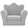 Sofá cama infantil felpa suave gris claro de vidaXL, Mobiliario para bebés y niños pequeños - Ref: Foro24-341870, Precio: 46,...