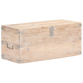 Baúl de madera maciza de acacia 90x40x40 cm de vidaXL, Baúles de almacenamiento - Ref: Foro24-289642, Precio: 231,59 €, Descu...