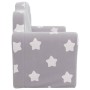 Sofá cama infantil 2 plazas felpa suave gris claro estrellas de vidaXL, Mobiliario para bebés y niños pequeños - Ref: Foro24-...