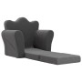 Sofá cama infantil felpa suave gris antracita de vidaXL, Mobiliario para bebés y niños pequeños - Ref: Foro24-341871, Precio:...