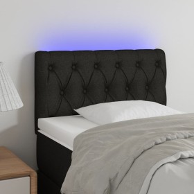 Cabecero con LED de tela negro 80x7x78/88 cm de vidaXL, Cabeceros y pies de cama - Ref: Foro24-3121924, Precio: 47,99 €, Desc...