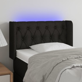 Cabecero con LED de tela negro 83x16x78/88 cm de vidaXL, Cabeceros y pies de cama - Ref: Foro24-3123548, Precio: 52,99 €, Des...