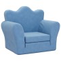 Blaues Kinderschlafsofa aus weichem Plüsch von vidaXL, Baby- und Kleinkindmöbel - Ref: Foro24-341873, Preis: 41,06 €, Rabatt: %