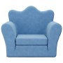 Blaues Kinderschlafsofa aus weichem Plüsch von vidaXL, Baby- und Kleinkindmöbel - Ref: Foro24-341873, Preis: 41,06 €, Rabatt: %