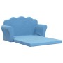 Sofá cama infantil 2 plazas felpa suave azul de vidaXL, Mobiliario para bebés y niños pequeños - Ref: Foro24-341879, Precio: ...