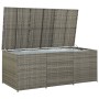 Graue Garten-Aufbewahrungsbox aus synthetischem Rattan, 180 x 90 x 70 cm von vidaXL, Aufbewahrungsboxen für den Außenbereich ...