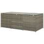 Gray synthetic rattan garden storage box 180x90x70 cm by vidaXL, Outdoor storage boxes - Ref: Foro24-46479, Price: 389,72 €, ...