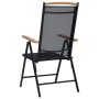 Folding garden chairs 2 pcs aluminum and black textilene by vidaXL, Garden chairs - Ref: Foro24-41732, Price: 130,62 €, Disco...