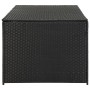 Garten-Aufbewahrungsbox aus synthetischem Rattan schwarz 180x90x70 cm von vidaXL, Aufbewahrungsboxen für den Außenbereich - R...