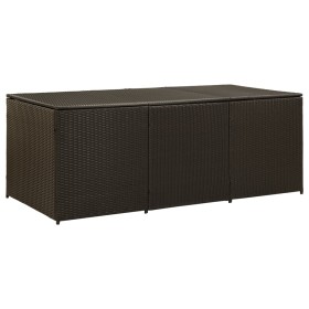 Brown synthetic rattan garden storage box 180x90x70 cm by vidaXL, Outdoor storage boxes - Ref: Foro24-46478, Price: 362,99 €,...