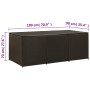 Brown synthetic rattan garden storage box 180x90x70 cm by vidaXL, Outdoor storage boxes - Ref: Foro24-46478, Price: 364,84 €,...