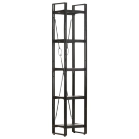 5-level solid wood shelf black mango 40x30x180 cm by vidaXL, Bookcases and shelves - Ref: Foro24-320624, Price: 158,99 €, Dis...