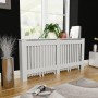 White MDF radiator cover 172 cm by vidaXL, Accessories for heating radiators - Ref: Foro24-244340, Price: 114,95 €, Discount: %