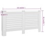 White MDF radiator cover 152x19x81.5 cm by vidaXL, Accessories for heating radiators - Ref: Foro24-284321, Price: 125,97 €, D...