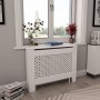 White MDF radiator cover 112x19x81.5 cm by vidaXL, Accessories for heating radiators - Ref: Foro24-284323, Price: 103,04 €, D...