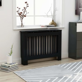 Black MDF radiator cover 112x19x81.5 cm by vidaXL, Accessories for heating radiators - Ref: Foro24-288174, Price: 82,10 €, Di...