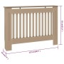 Radiator cover MDF 112x19x81.5cm by vidaXL, Accessories for heating radiators - Ref: Foro24-288175, Price: 67,94 €, Discount: %