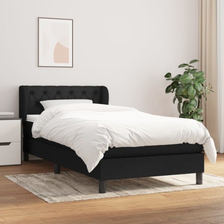 Cama box spring con colchón tela negro 80x200 cm de vidaXL, Camas y somieres - Ref: Foro24-3126439, Precio: 266,64 €, Descuen...